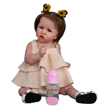 Кукла-Реборн с 3D-боя ръчно изработени, по-истинска, напълно силиконова кукла-Реборн Boneca, играчка Bebe, кукла за рожден Ден за деца