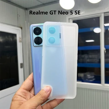 За Realme GT Neo 5 SE Калъф Матиран Прозрачен Калъф За Realmi GT Нео 5SE TPU Мека Силиконова Защита на Телефона Тънък Прост Броня