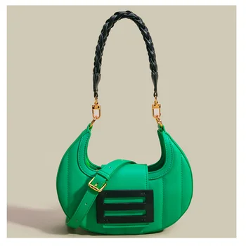 Брендовый дизайн 2023, трендови чанта през рамо, Модерен дамски тъкани презрамки, чанта за подмишниците за жени, дамски Чанти за пазаруване