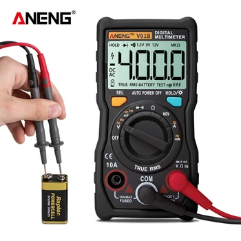ANENG V01B 4000 броя цифров мултицет Comprobador Авто електрически тестер за транзистори Dmm Измерител на капацитет Тестова точка