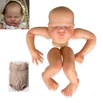 19 инча, Куинлин, вече раскрашенные детайли кукли Реборн, сладък зимен сън на детето, 3D-картина с видими венами и филтър корпус в пакет