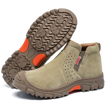 Нови защитни обувки за мъже, противоударная строителна работна обувки, устойчив на пробиване, неразрушаемая обувки, защитни и работни обувки за заваряване