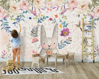 beibehang Индивидуални екологично чисти 3d тапети papel de parede в скандинавски минималистичном стил с животни за украса на детска стая