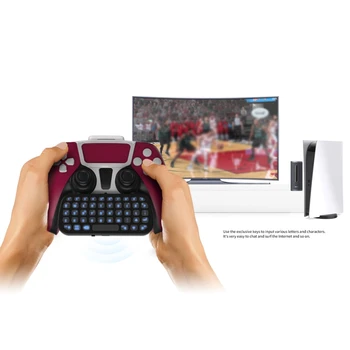 Безжична Bluetooth съвместим Геймпад с клавиатура, контролер за чат, Джойстик ForPS5, клавиатура за геймпада Type C, Детска Асса 3XUE