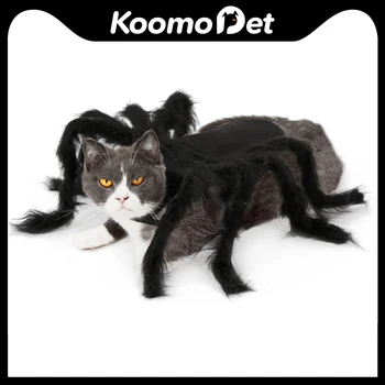 Облекло за кучета и котки KoomoPet, костюми за Хелоуин, страшен паяк, cosplay за коте, кученце, Дрехи за домашни любимци, аксесоари за преобличане