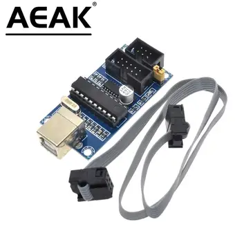 AEAK USBtiny USBtinyISP AVR ISP програмист за зареждане Meag2560 UNO R3 6pin-Кабел за програмиране