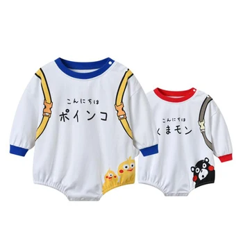 Облекло за новородени Аниме Кумамото Поинко, костюм с Папагала, къс гащеризон за Момичета и момчета, безплатни есенен костюм с дълъг Ръкав