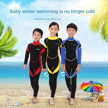 Детски неопрен, едно парче костюм за гмуркане в студено и топло време, за момчета и момичета, солнцезащитная дрехи за по-големите деца и детски бански костюми