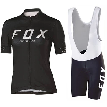 Жена Комплект Джърси FOX Cycling Team МТБ Bike Clothing Дишаща Състезателна Велосипедна Дрехи С Къс Ръкав Ropa De Ciclismo Mujer