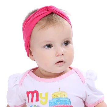 Модни обикновена шапки с преминаването на възел за малки Момичета, еластична, детска превръзка на главата, шапки за Бебета, Аксесоари За Коса за Новородени