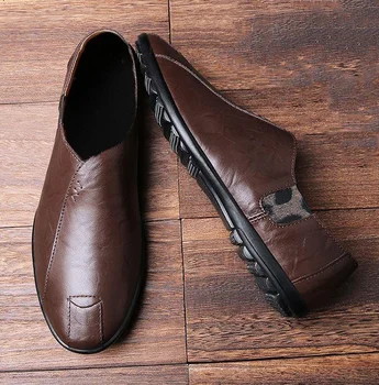 Брандираната мъжки ежедневни обувки, кожени мъжки бизнес #15928543311111111