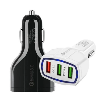 Micro Usb 3 порта USB 3.0 за Бърз адаптер, зарядно за Кола Електроника за мобилни телефони, Аксесоари за мотоциклети Бързо зареждане на таблета