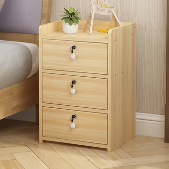 Проста дървена нощно шкафче, модерен чекмеджето, органайзер, малка странична масичка за съхранение, изчистен масивна маса De Nuit Мебели За спалня