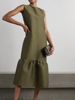 2023, Ново универсално женствена рокля трапецовидна форма, с кадифена шевове ранна Пролет