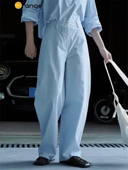 HanOrange 2023 Летни прости ежедневни панталони, дамски свободни удобни леки панталони, Женски