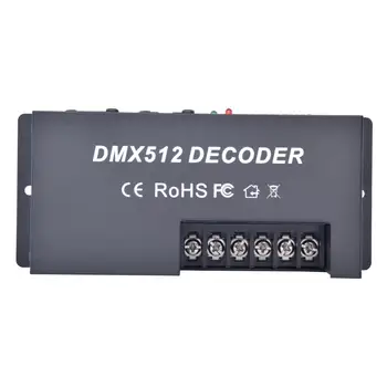 Цветен led 3CH 3CH * 10A 3-канален DMX512 контролер RGB контролер led контролер DC12 ~ 24V за 3528 smd 5050 RGB led лента