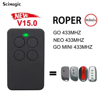 Дистанционно управление на гаражни врати 433 Mhz ROPER GO MINI 2 Clone Rolling Code ROPER, NEO, автоматично сканиране, 4 канала за отваряне на врата