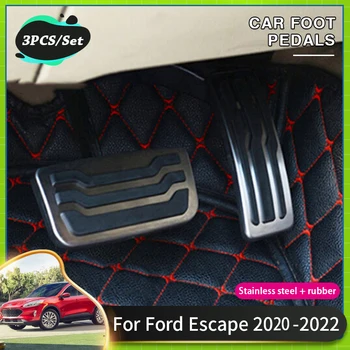 Автомобилни Тампони Ножную Педал Без Пробиване За Ford Escape, Kuga 2020 2021 2022 Комплект За Кола Върти Педалите На Спирачките, Съединителя Метални Облицовки На Седалките Автоаксесоари