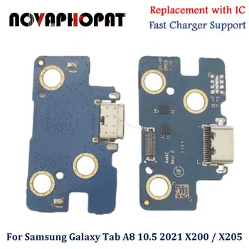Novaphopat За Samsung Galaxy Tab A8 10,5 2021x200/X205 USB Докинг станция, Зарядно Устройство, Порт кабел за зареждане на Щепсела Гъвкав Кабел Съединителна Такса
