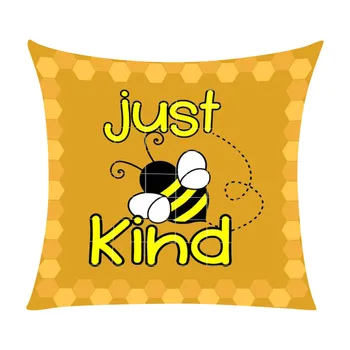Набор от ленено възглавници с принтом Малка пчелки за украса на дома дивана, калъфка за възглавница