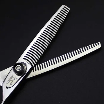 Професионални 6-инчов двустранни филировочные Фризьорски ножици инструмент за подстригване на коса филировочными ножици, Машина за подстригване на коса