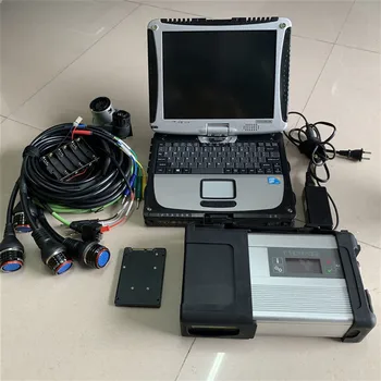 Mb Sd c5 с Лаптоп CF19 2023.09 Най-новия софтуер Ssd Суперскоростной Диагностичен скенер за леки и товарни автомобили, Готов за използване на Всички кабели