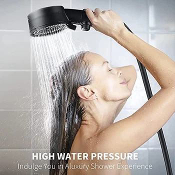 Нова дизайнерска капачка за душата Витло за баня, спестявайки вода под високо налягане, с регулируема бутон, Вграден филтър, ръчен накрайник за душ
