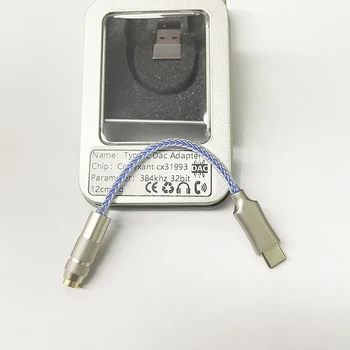 CX31993 amplificador de auriculares КПР USB tipo C против salida de 3,5 mm interfaz de Audio КПР Adaptador de Audio Chip decodificad