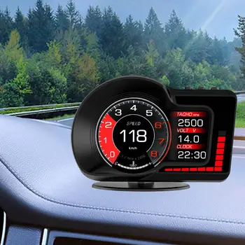 Авто главоболие, HUD дисплея OBD2 GPS Трайни автоаксесоари Мултифункционален дисплей Напомняне за умората при шофиране Аларма за превишаване на скоростта