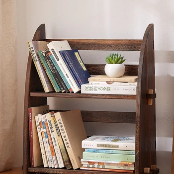 Bookshelf с еркер от масивно дърво, Малка библиотеката, Прозорец полк, Подови Етажерка за детски книги с картинки