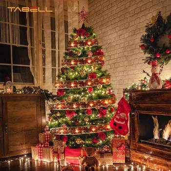 TABELL led лента гирлянди елха Декор За дома Коледни светлини Празник Сватба Декоративна коледна лампа