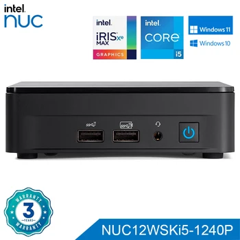 Intel NUC 12th Преносим Тънък процесор NUC12WSKi5 Core i5-1240P Intel Iris Xe Graphics С Dual HDMI и Dual Thunderbolt 4 За PC игри