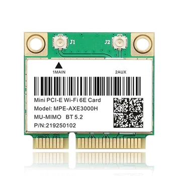 НОВОСТ-WiFi 6E 2400 Mbps AX210 MPE-AXE3000H Безжична Мини-карта на PCI-E за БТ 5,2 802.11 AX 2,4 G/5G/6GHz мрежов Адаптер Wlan карта