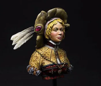 Фигурка от смола 1/10, модел на бюста на древната жена-воин, в разглобено формата, неокрашенный комплект за монтаж на фигури