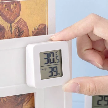 Цифров термометър-влагомер, електронен мини-термометър за стая, влажна, суха, за детска стая, монтиран на стената измерител на стайна температура