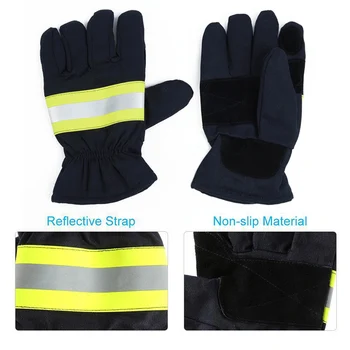 1 чифт ръкавици на пожарникар, защитни топлоустойчива нескользящие износоустойчиви ръкавици за защита на ръцете, водоустойчив изолирани ръкавици