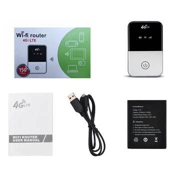 Мини Wi-Fi рутер 4G Lte pocket router Преносима версия за Европа/Америка, Автомобили мобилна точка за достъп, безжичен Широколентов модем Mifi, ключ