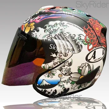 Мотоциклет шлем с открито лице black dragon за мотокрос, вашия мотор, каска за езда, Casco De Motocicleta