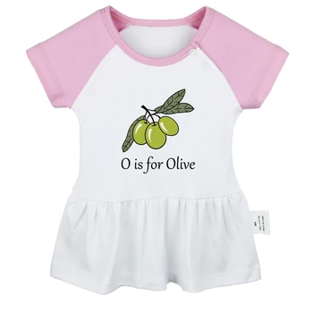iDzn/Новост; O is for Olive; Забавни Плисирани Рокли с къс ръкав и модел за Малки Момичета; Летни Дрехи за деца 0-24 м