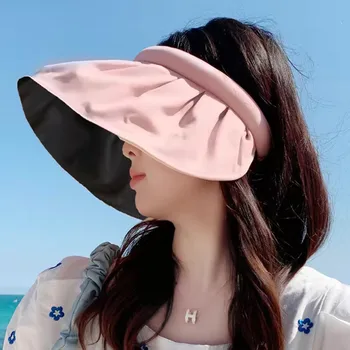 Дамски широка периферия шапка с козирка, защищающая от пот и ултравиолетови лъчи, плажна шапка, подходяща за активна почивка, d88