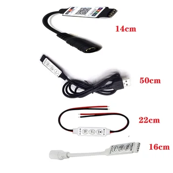 0,5 м, 1 м RGB Контролер 5 В USB кабел за Свързване 4pin Линейни Регулатори 3 Клавиши за 5 5050 2835 RGB Led Лента с подсветката на Телевизора