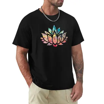 Кундалини Йога - Риза с Чакра на Кундалини - Тениска с цвете Лотос Кундалини, графична тениска, мъжки дрехи