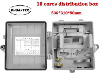 безплатна доставка AB337 висококачествен 16-Ядрена кутия-сплитер Клеммная кутия Box FTTH Оптична Разпределителните Кутия за монтиране на стена SC pigtail